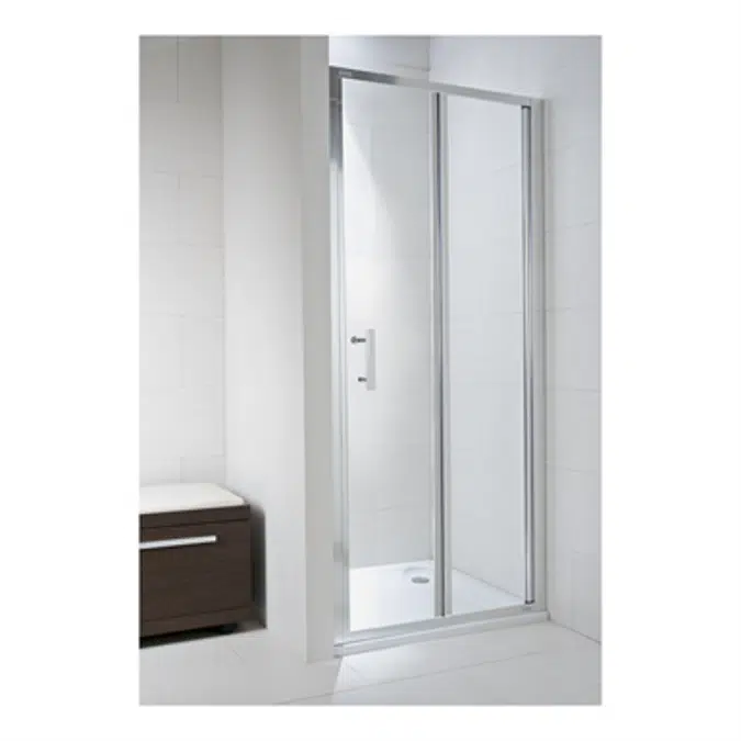 CUBITO PURE Shower screen walk-in 68x90 cm, full version, for shower tray 120/130x90 cm, two side mouldings