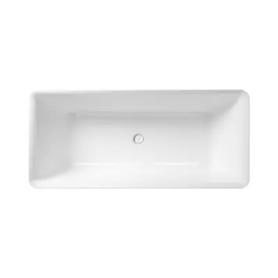 imazhi i MIO Freestanding acrylic rectangular bathtub, incl. Click-clack waste