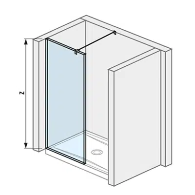 Immagine per PURE Shower screen sidemounted 68 cm walk-in 