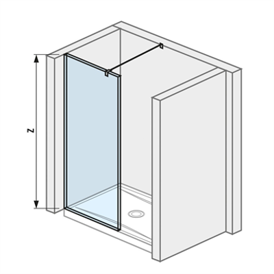 Image for PURE Shower screen sidemounted 68 cm walk-in 