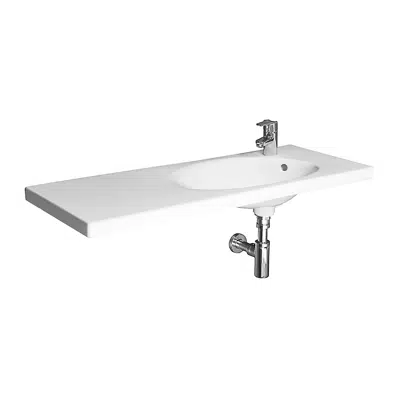 Image for TIGO Asymmetric countertop washbasin, right