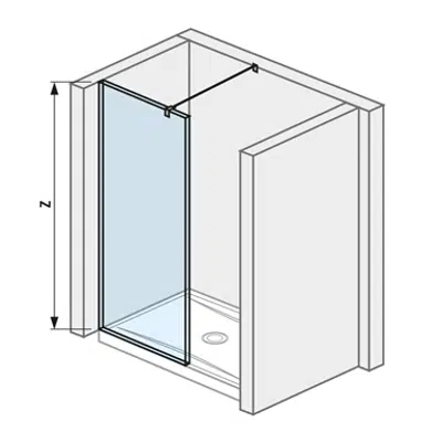 afbeelding voor PURE Glass wall 795 walk in simple for shower tray 1400 mm