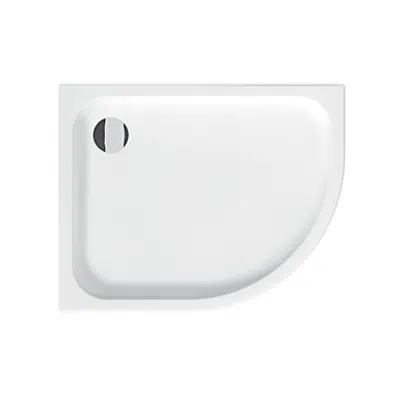 Image for TIGO Asymmetric ceramic shower tray, left version
