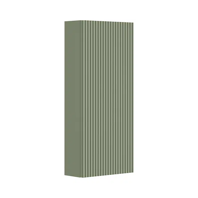 CUBITO STYLE Medium shallow cabinet, 1 left/right door, 2 glass shelves