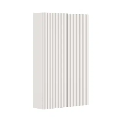 Image for CUBITO STYLE Medium shallow cabinet, 2 left/right doors, 2 glass shelves