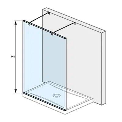 Immagine per PURE Glass wall 140 for shower tray 1400 mm