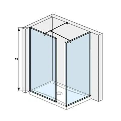 imagem para PURE Walk in 680 x 900 for shower tray 1200 x 900, 1300 x 900 mm