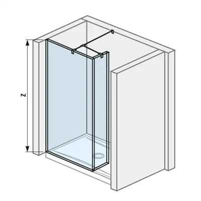 Bild für PURE Shower screen sidemounted 78 cm, for shower tray 1200 and 1300 mm