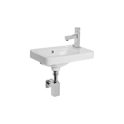 CUBITO PURE small washbasin, asymmetric right 이미지
