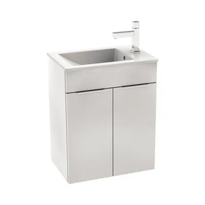รูปภาพสำหรับ CUBE Vanity unit 490 mm with two doors incl. washbasin 50 x 34 cm