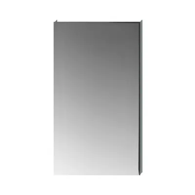 CLEAR Rectangle mirror, wall fixation included, bevell 5 mm around, base 3 side AL frame图像