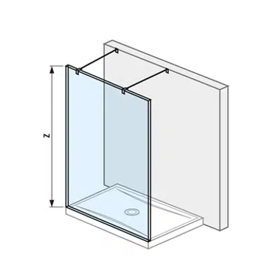 Image for PURE Glass wall 120 for shower tray 1200 mm