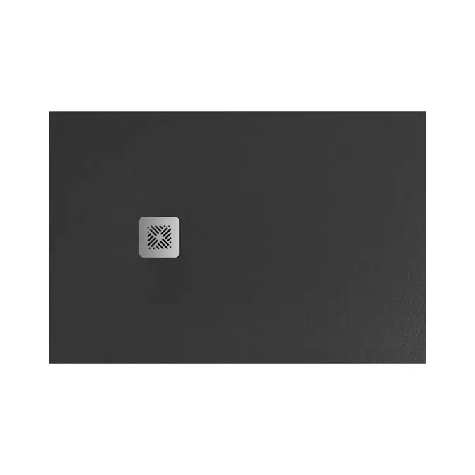 SELINA Shower tray rectangular, cast marble, incl. stainless siphon cover