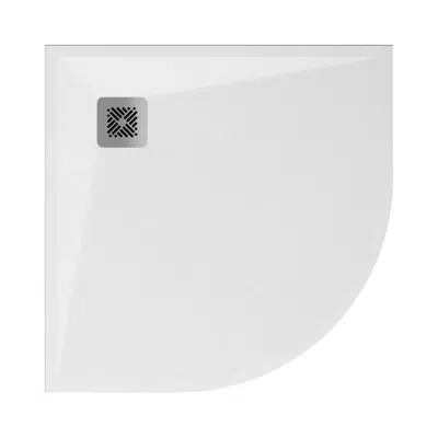 Image for SELINA Shower tray quadrant, cast marble, incl. stainless siphon cover