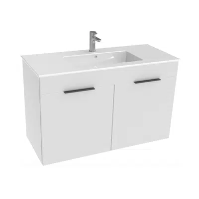 Image for CUBE Vanity unit 980 mm with two doors incl. washbasin 100 x 43 cm