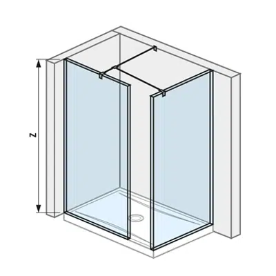 Bild für PURE Walk in 795 x 900 for shower tray 1400 x 900 mm