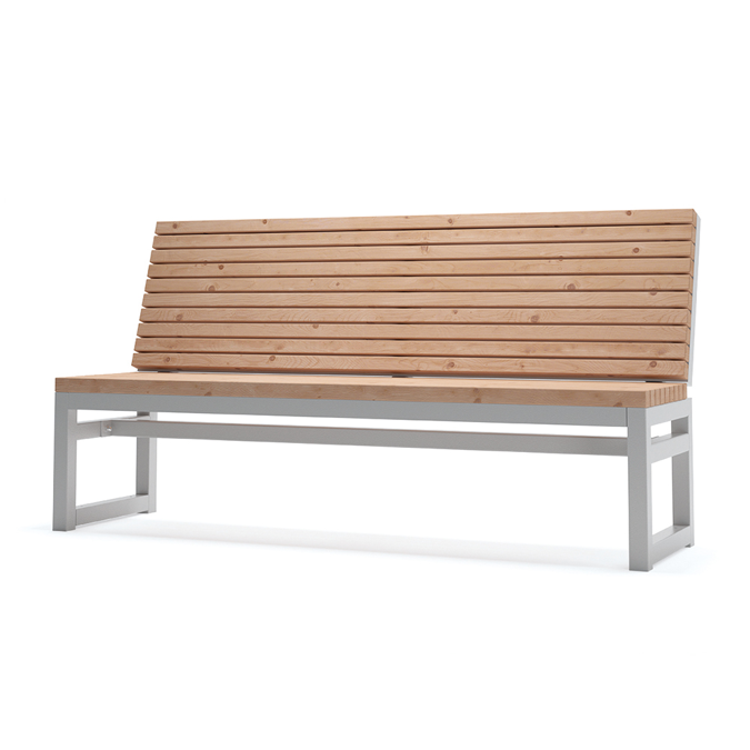 Hellerup 4-Person Backrest Bench