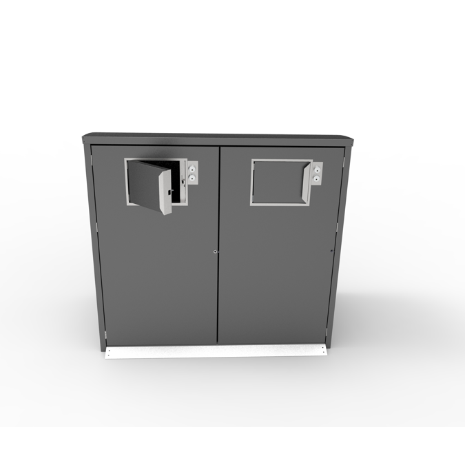 BIM objects - Free download! Modul Duo, bin shelter, litter bin ...