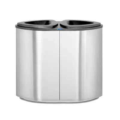 Bermuda Double, litter bin, recycling, 2 waste streams, indoor图像