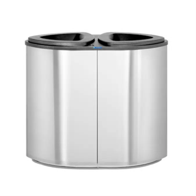 Bermuda Double, litter bin, recycling, 2 waste streams, indoor