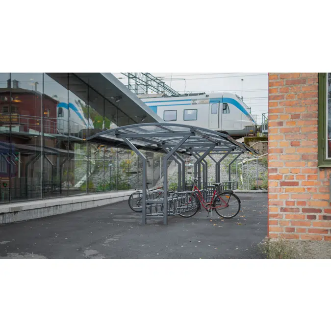 Vario 2 bicycle shelter, length starting from 2 meters