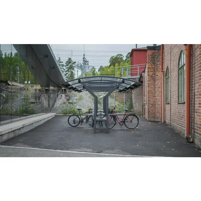 Vario 2 bicycle shelter, length starting from 2 meters