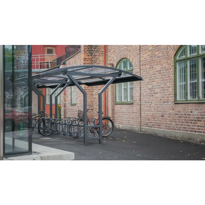 Vario 2 bicycle shelter, length starting from 2 meters