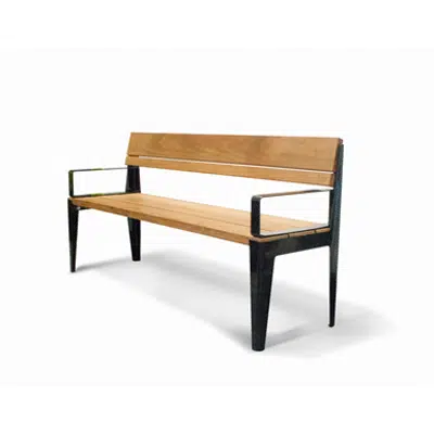 Image for Kuru public bench, with backrest