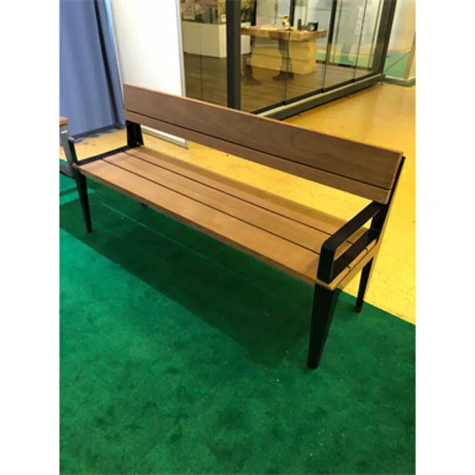 Kuru public bench, with backrest