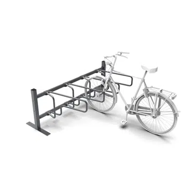 CubiQ Standard, 1-sided bicycle stand, 4 bicycles, c/c 600 mm