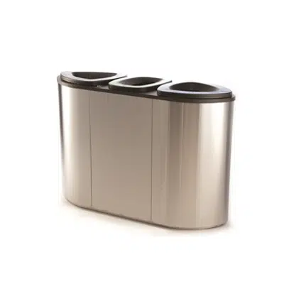 Bermuda Triple, litter bin, recycling, 3 waste streams, indoor图像