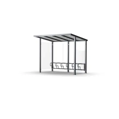 Image for ViVa Akva bicycle shelter 4 meters, 10 bicycles