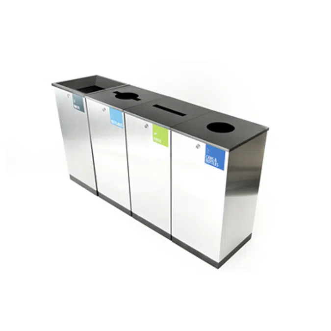 FINBIN® Edge, litter bin, recycling, 100 l, indoor