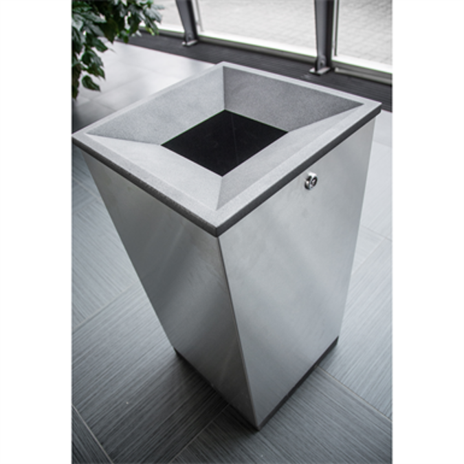 BIM objects - Free download! FINBIN® Edge, litter bin, recycling, 100 l ...