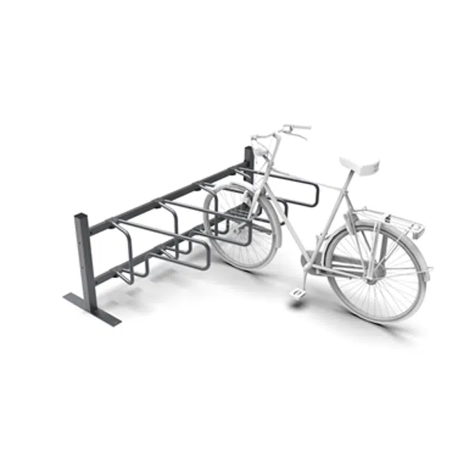 CubiQ Standard, 1-sided bicycle stand, 4 bicycles, c/c 420 mm