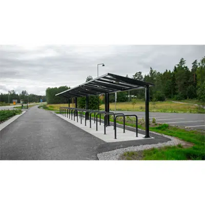 Image for ViVa Vivid 1-sided bicycle shelter, 7680mm, 20 bicycles