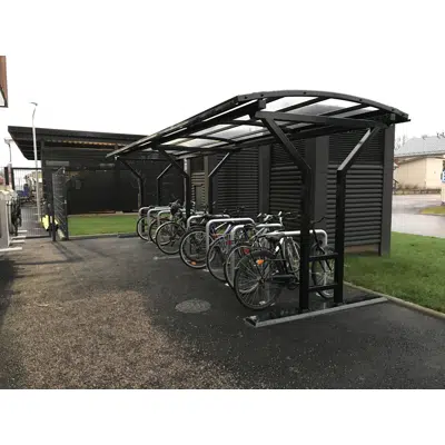 Vario 1 bicycle shelter, length starting from 2 meters