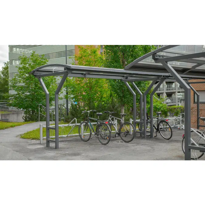 Vario 1 bicycle shelter, length starting from 2 meters