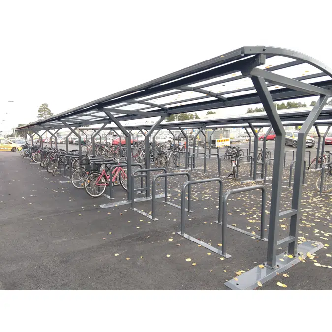 Vario 1 bicycle shelter, length starting from 2 meters