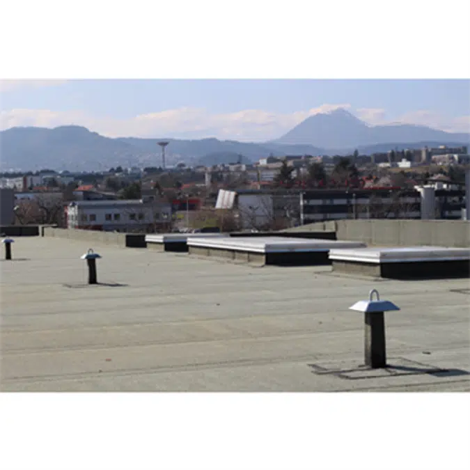 Ecological waterproofing system for flat roofs that captures CO2