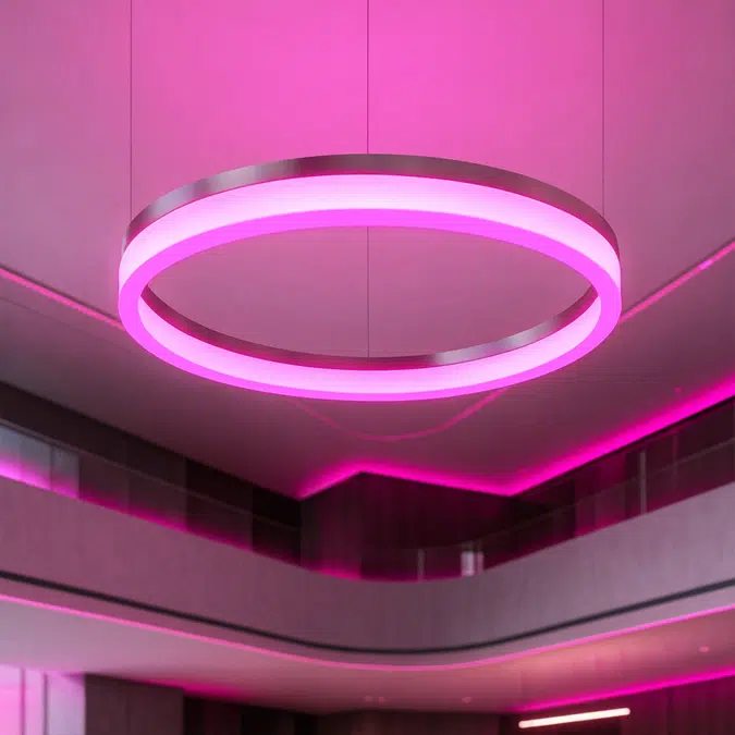 RGBW Color-Changing LED Ring Pendant Chandelier Downlight