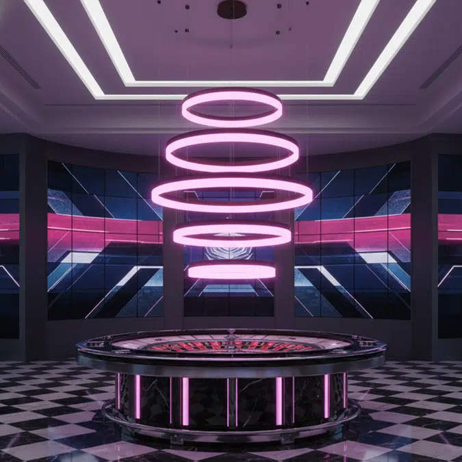 RGBW Color-Changing LED Ring Pendant Chandelier Downlight