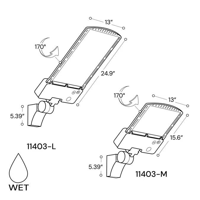 Outdoor LED Area Post Light
