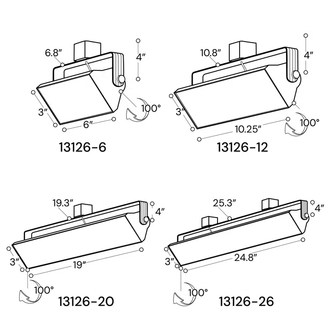 Architectural LED Wall Wash Track Light