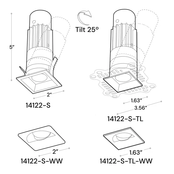 Square Recessed Micro LED Light