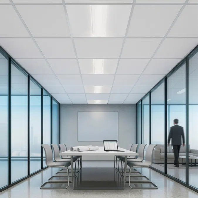 Perforated Metal Center-Basket LED Troffer Light