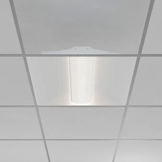 Perforated Metal Center-Basket LED Troffer Light