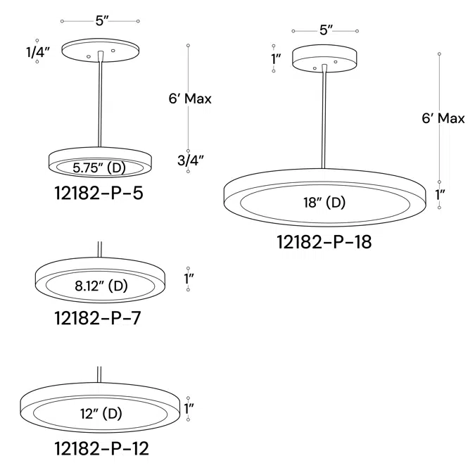 Architectural LED Disk Pendant Light