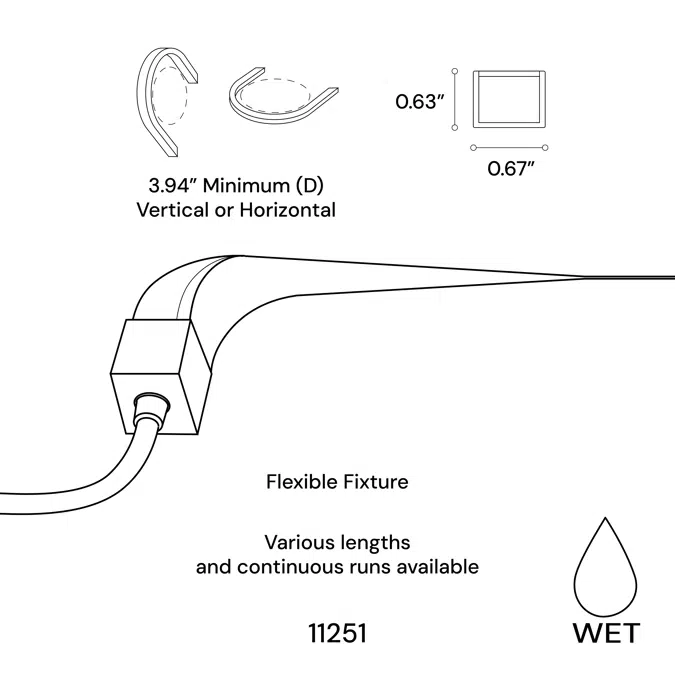 Outdoor Underwater Flexible Linear LED Strip Light