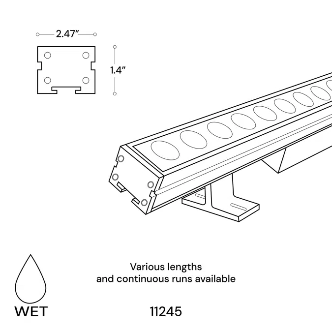Outdoor Linear Wall Wash Light